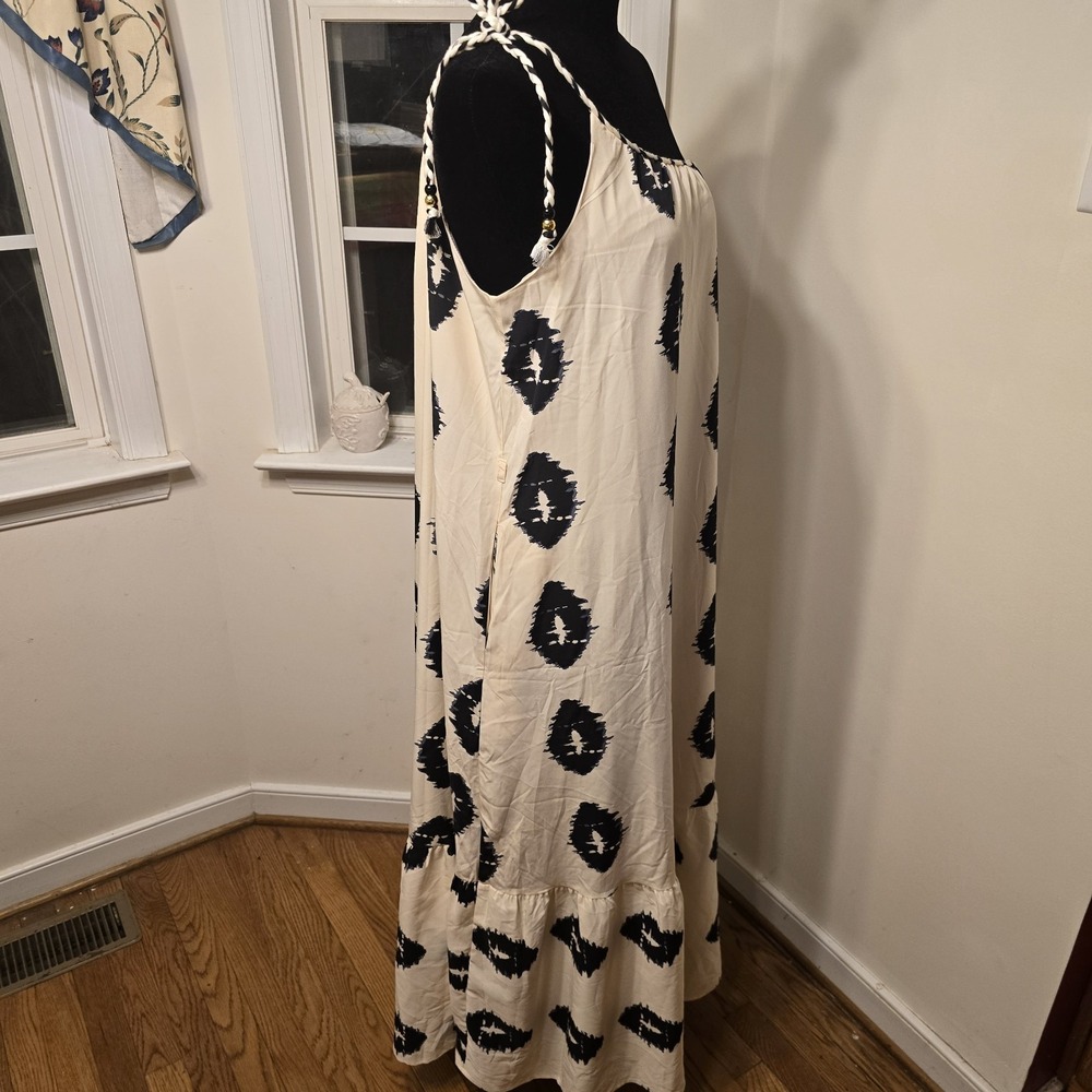 PRETTYGARDEN Summer One Shoulder Maxi Dress Printed Flowy Boho Long Size L NWT - Picture 4 of 6